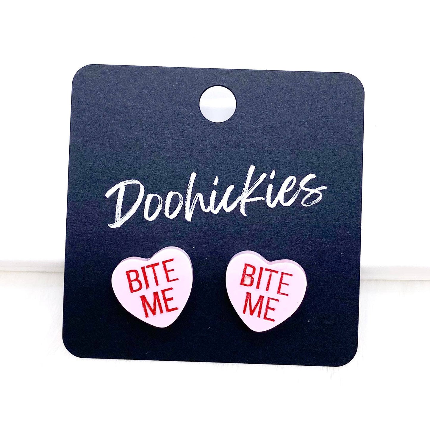 Snarky Candy Heart Studs
