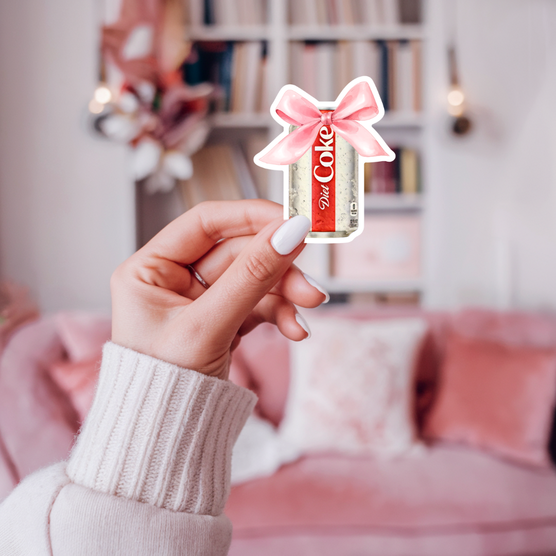 Diet Coke Bow Sticker
