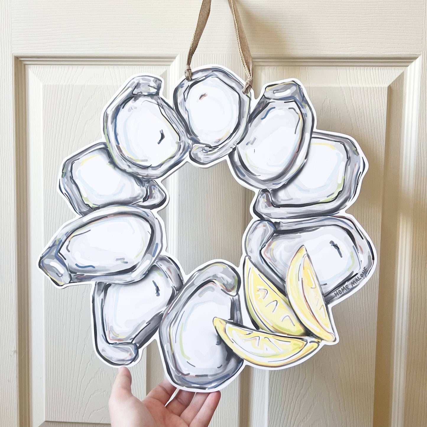 Oyster Wreath Door Hanger