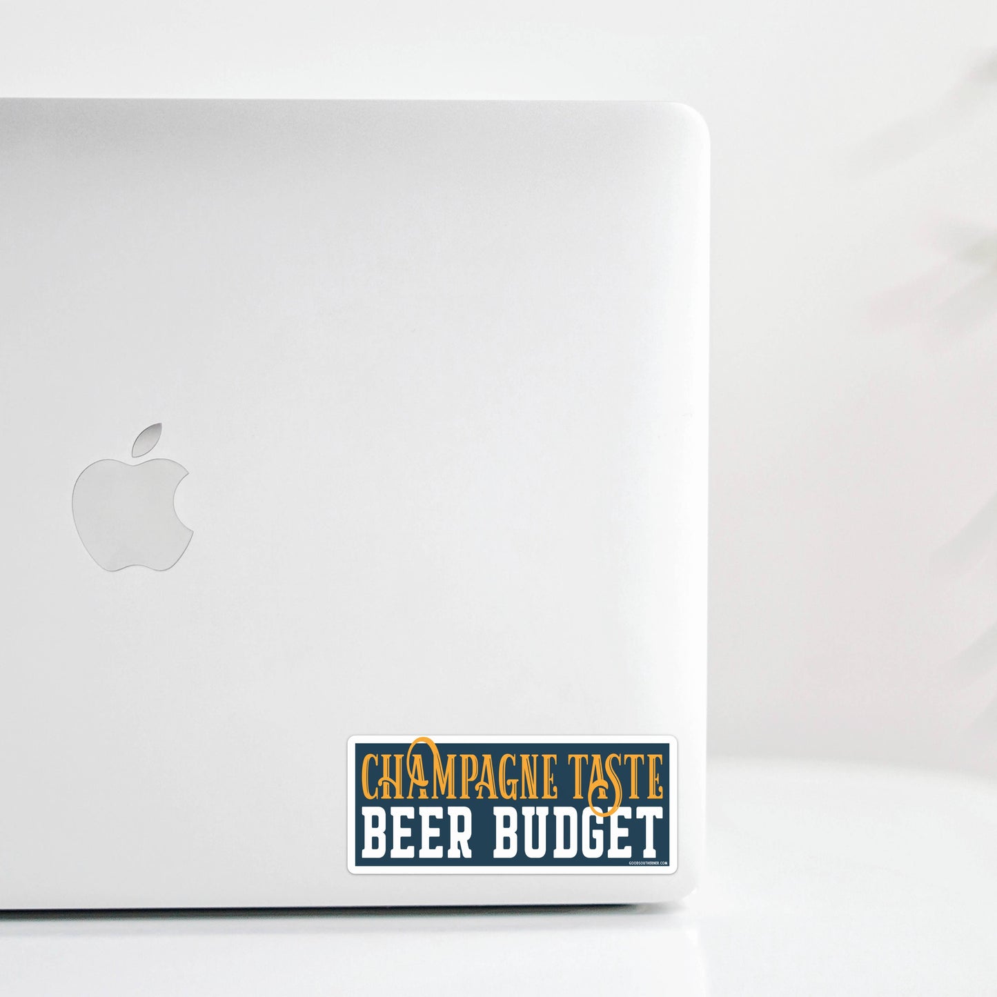 Champagne Taste Beer Budget Sticker
