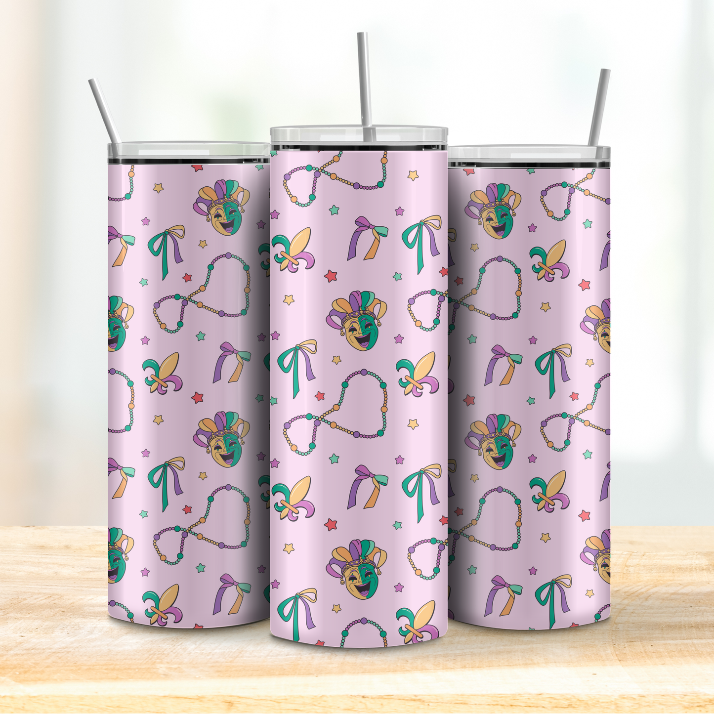 Purple Beads & Bows Tumbler