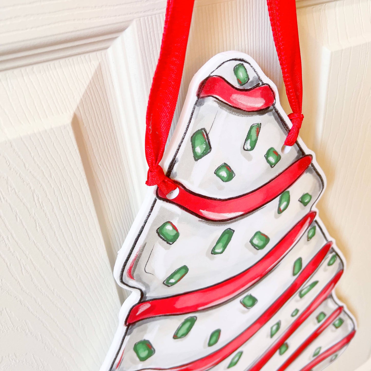 Christmas Tree Cake Door Hanger