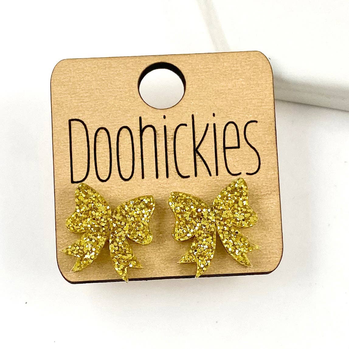 Gold Bow Studs