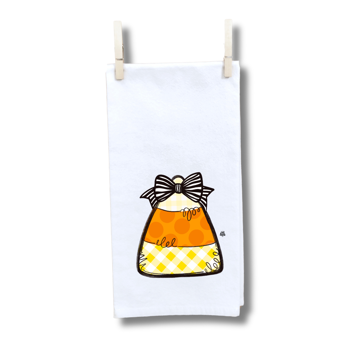 Candy Corn Bow Towel