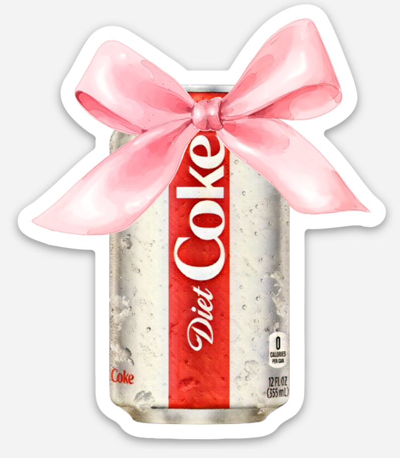 Diet Coke Bow Sticker