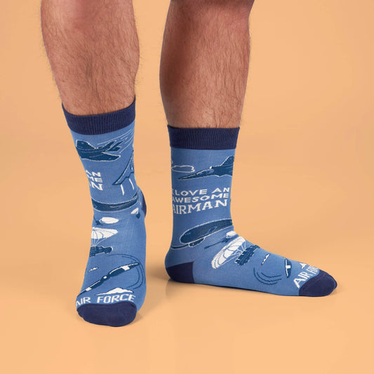I Love An Awesome Airman Socks
