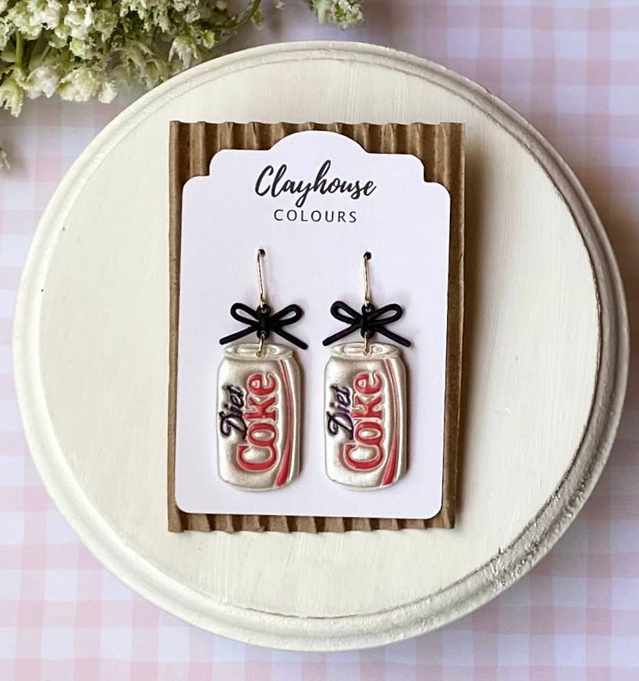 Diet Soda and Bow Earrings