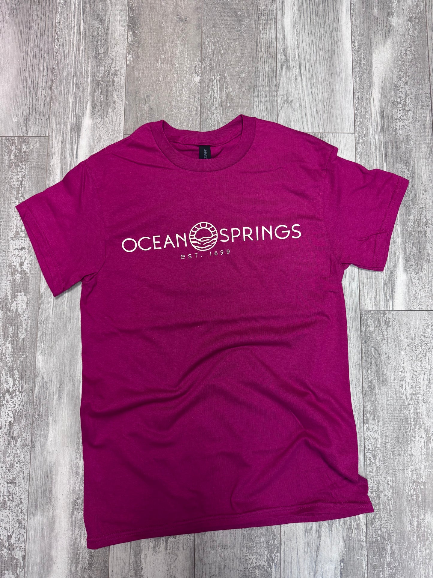 OS Sun Logo Tee - Gildan Berry