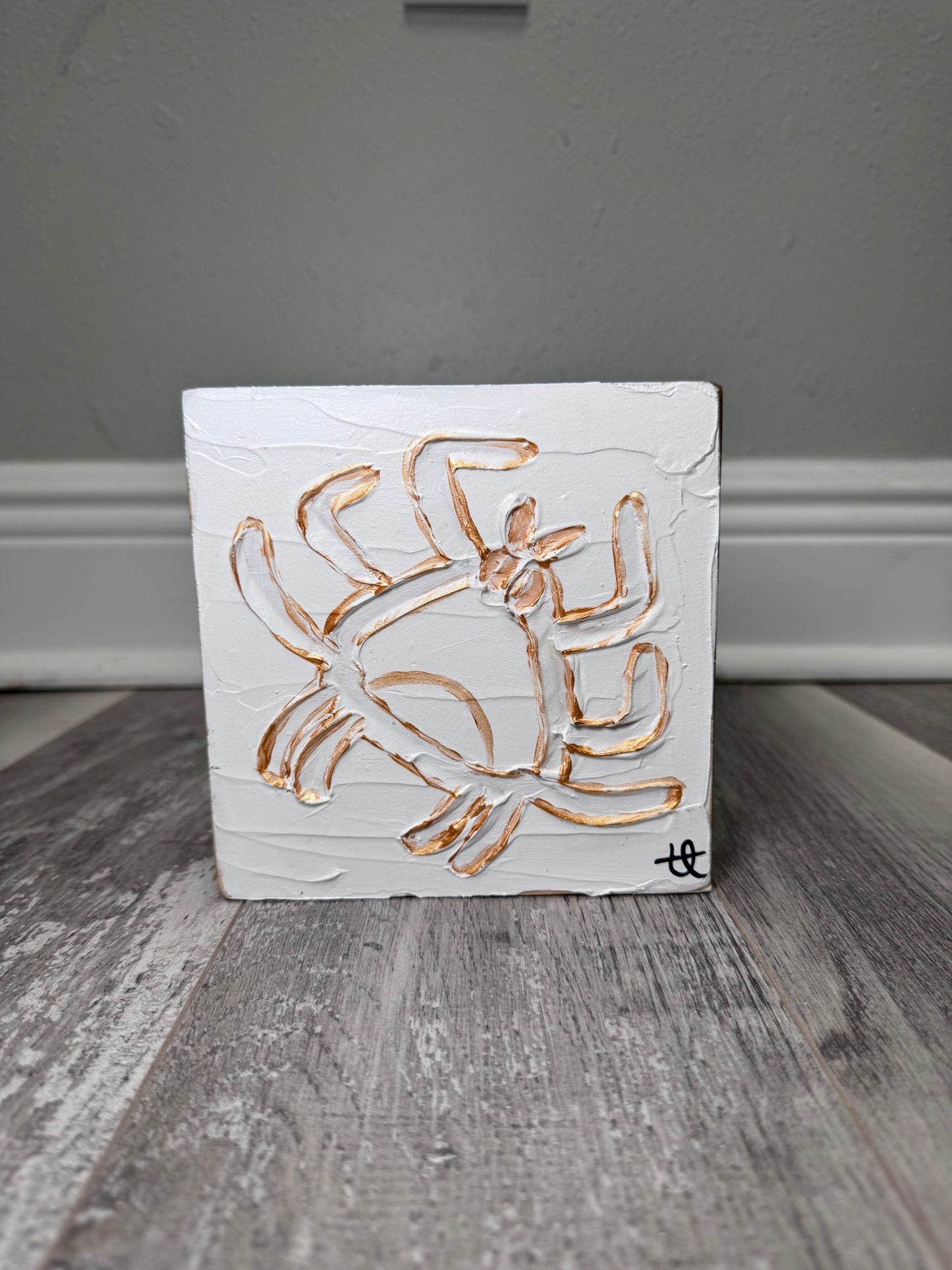 Crab Gold Wood Block