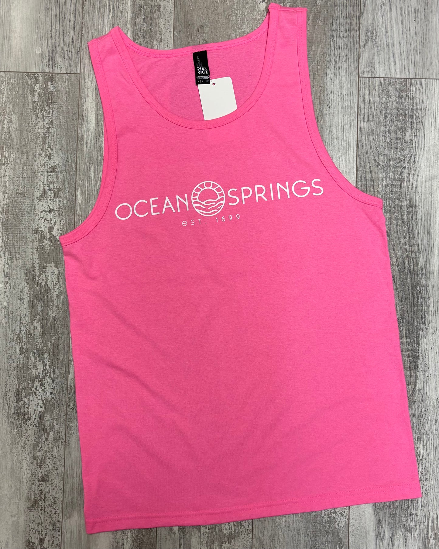OS Sun Logo Tank - Neon Pink