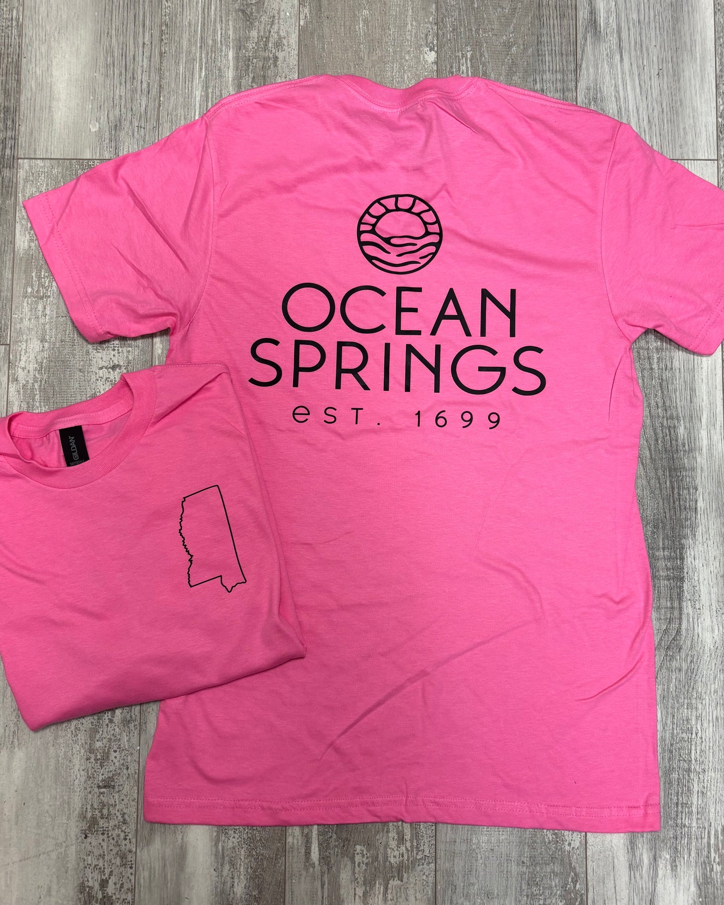 MS Outline Tee - Azalea