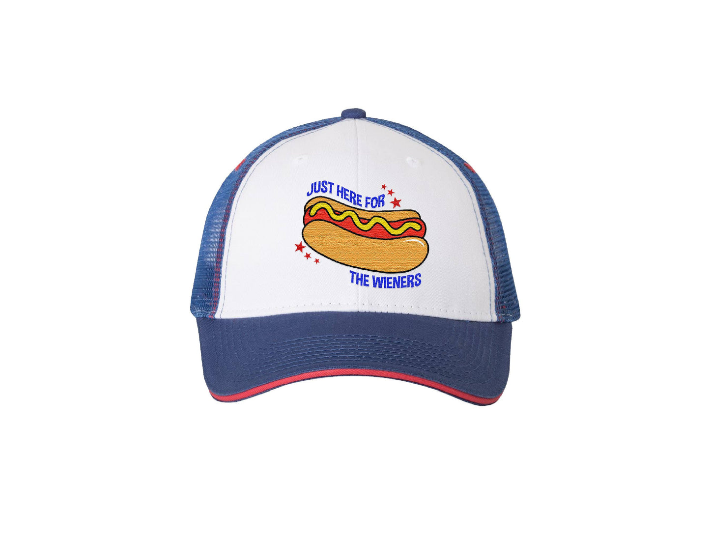 Just Here For The Wieners Embroidered Hat