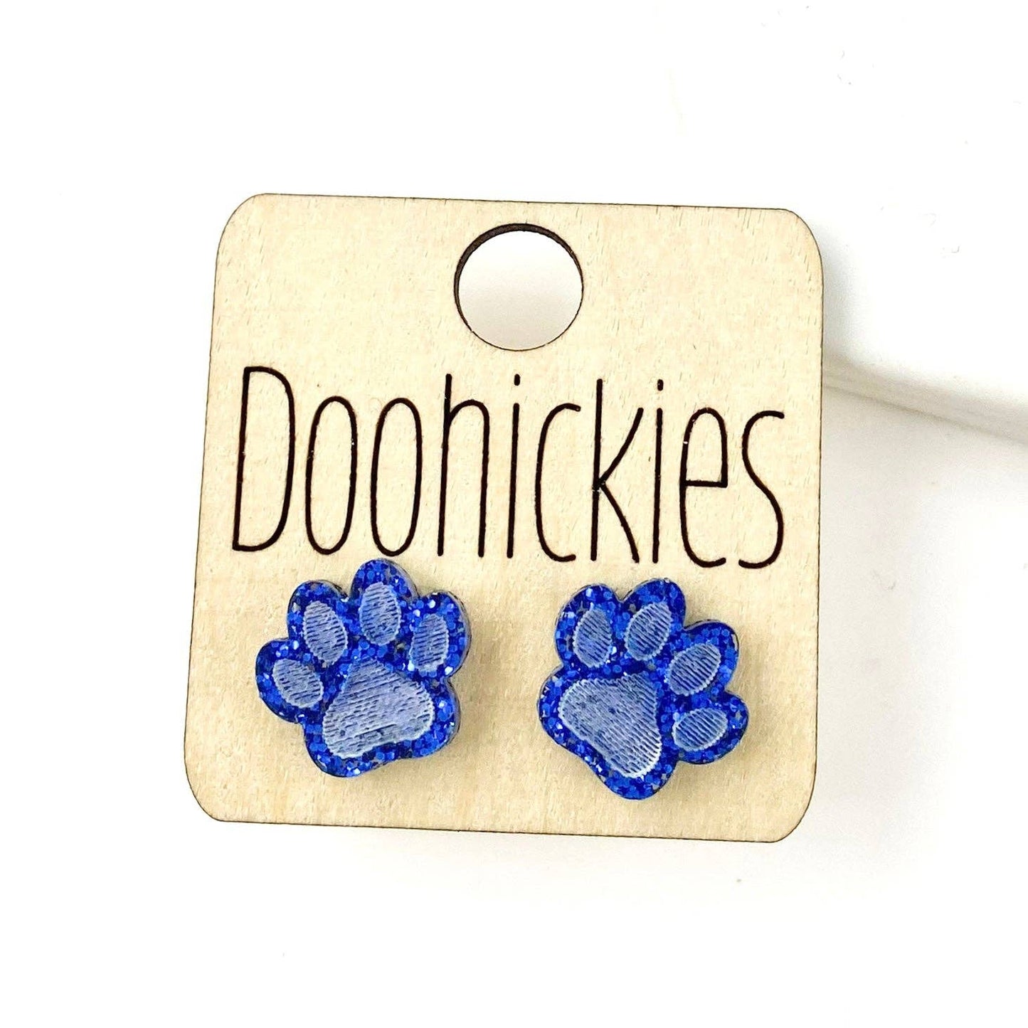 Blue Paw Stud earrings