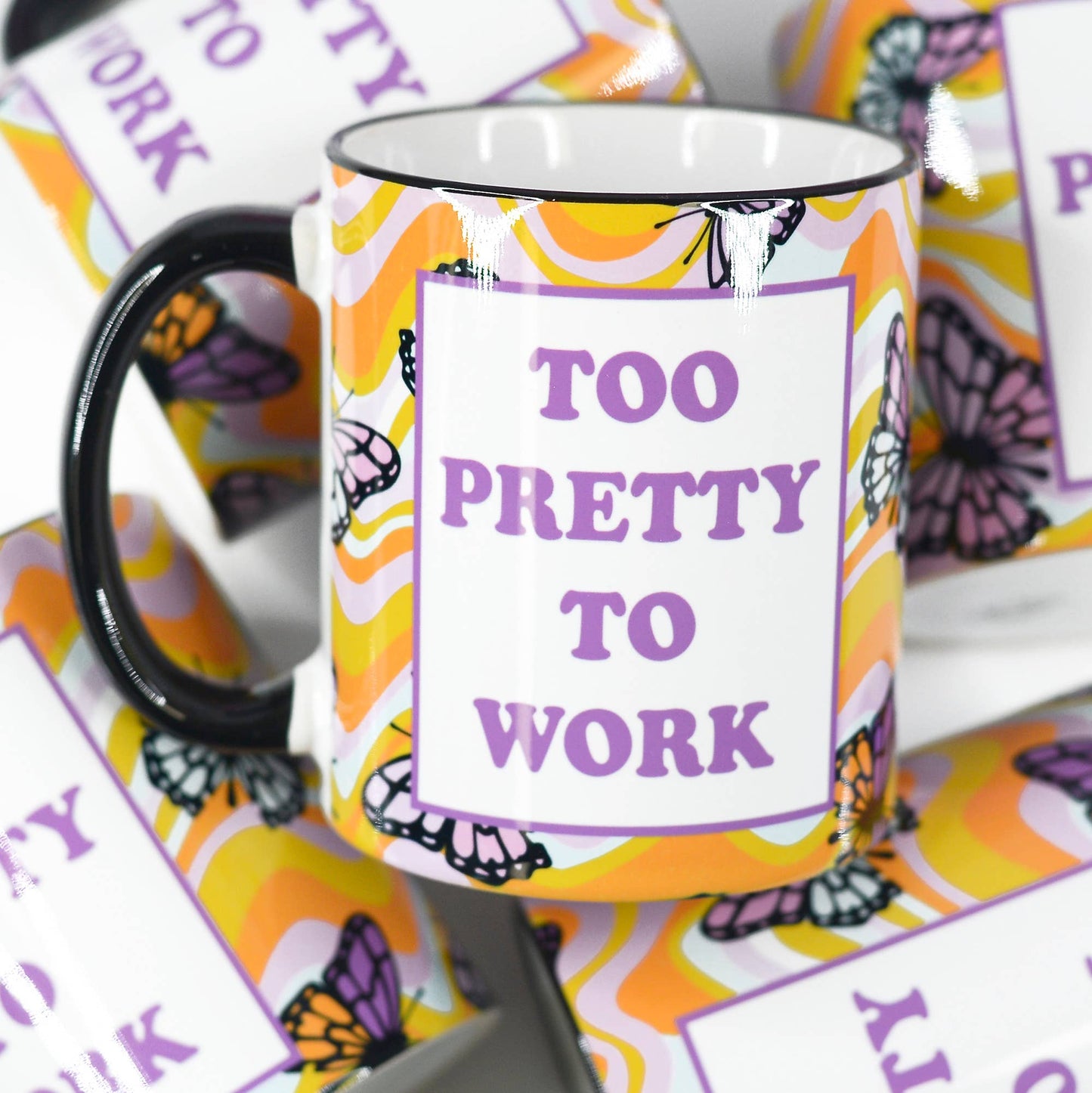 Too Pretty to Work Mug