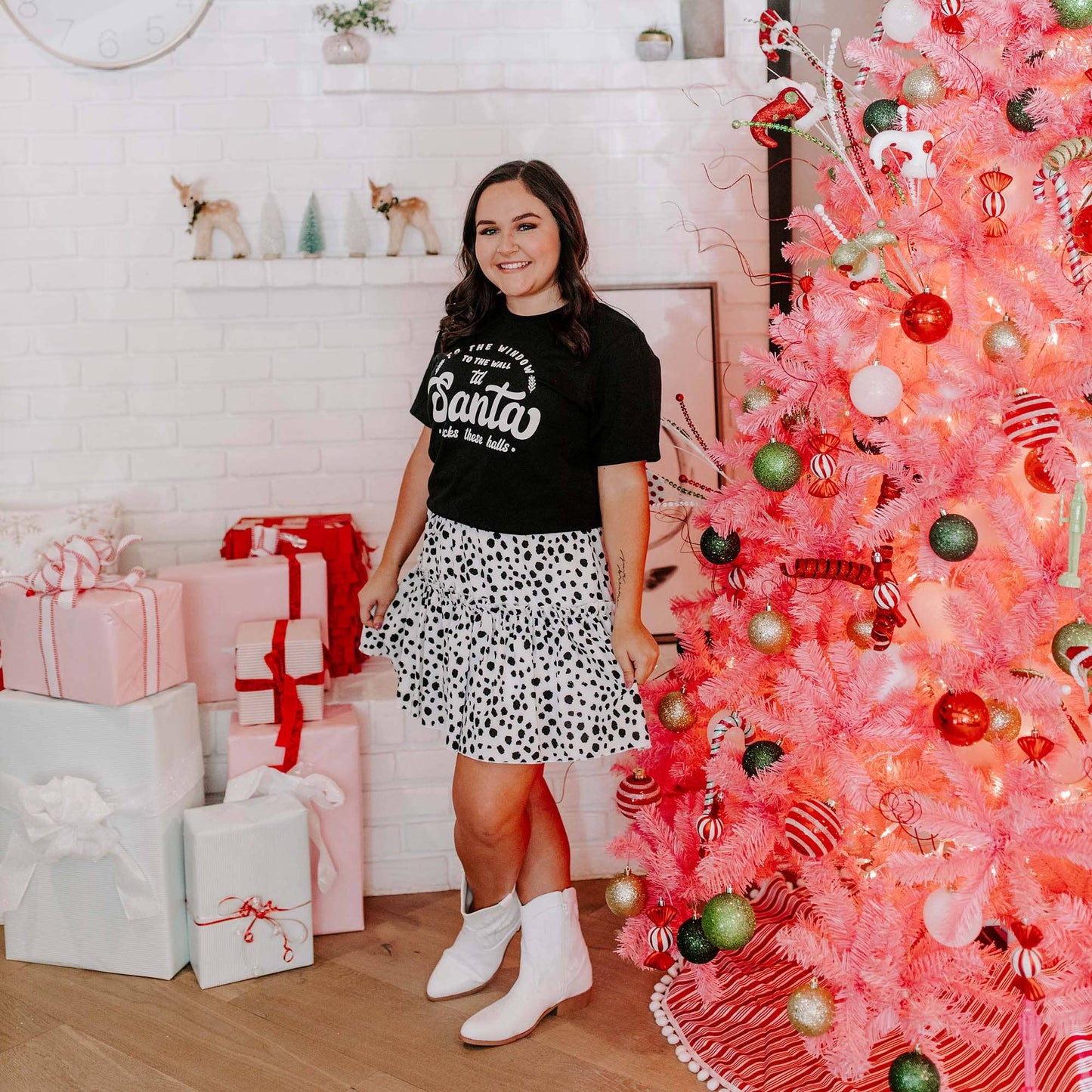 Santa Decks Halls tee