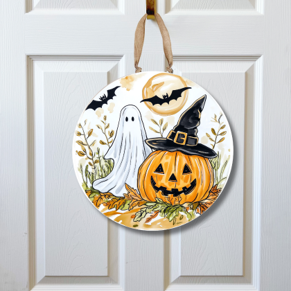 Autumn Halloween Door Hanger