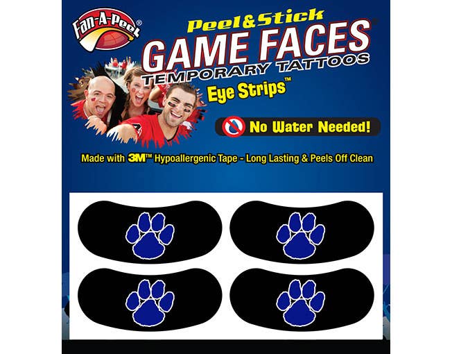 Blue Paw Print Eye Strips Peel & Stick