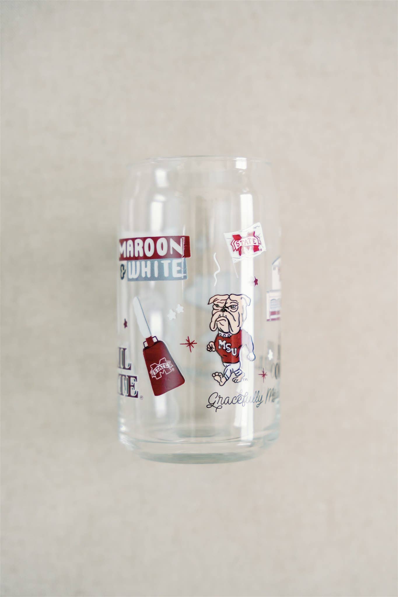 Mississippi State Glass Cup