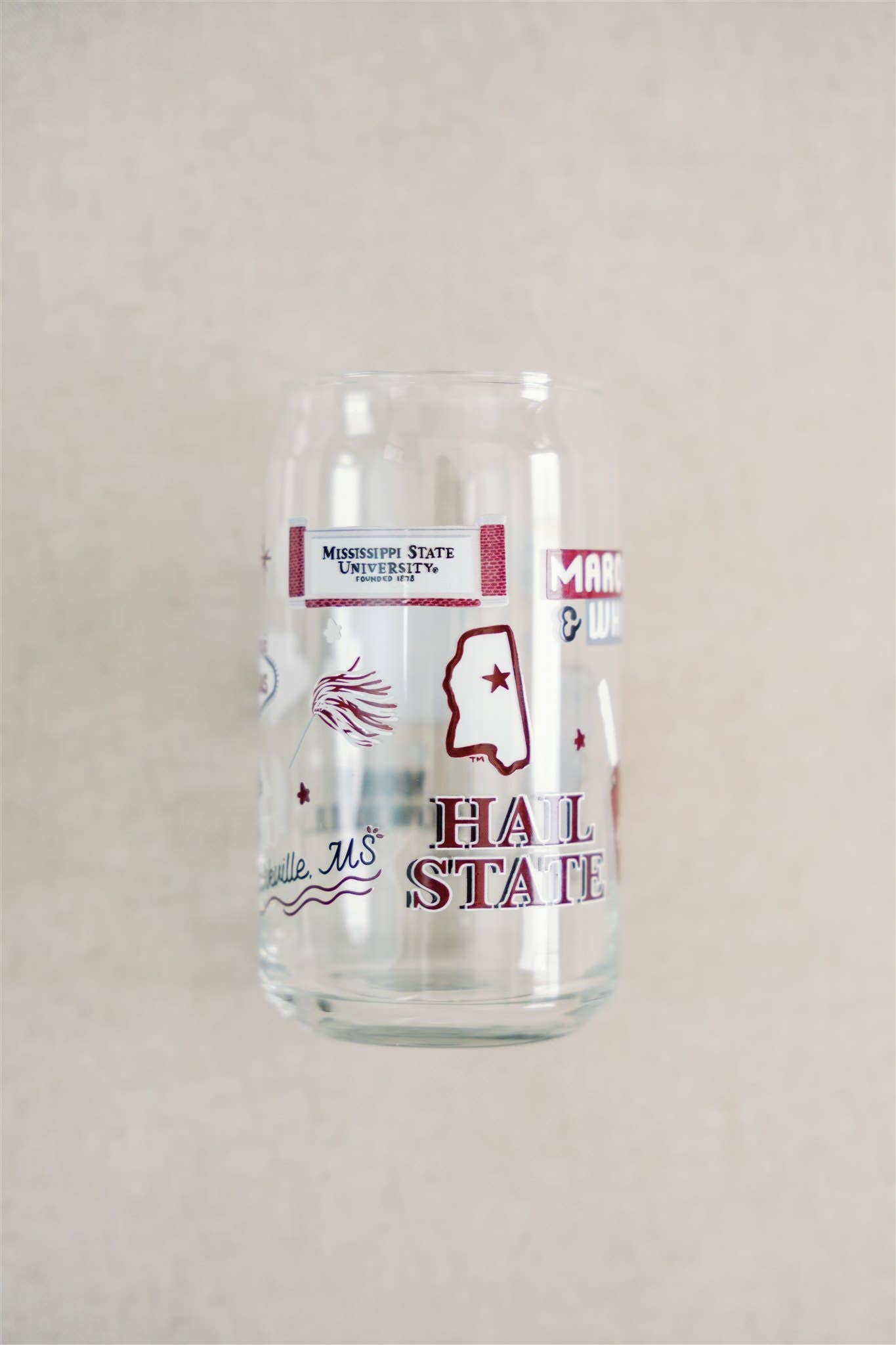 Mississippi State Glass Cup