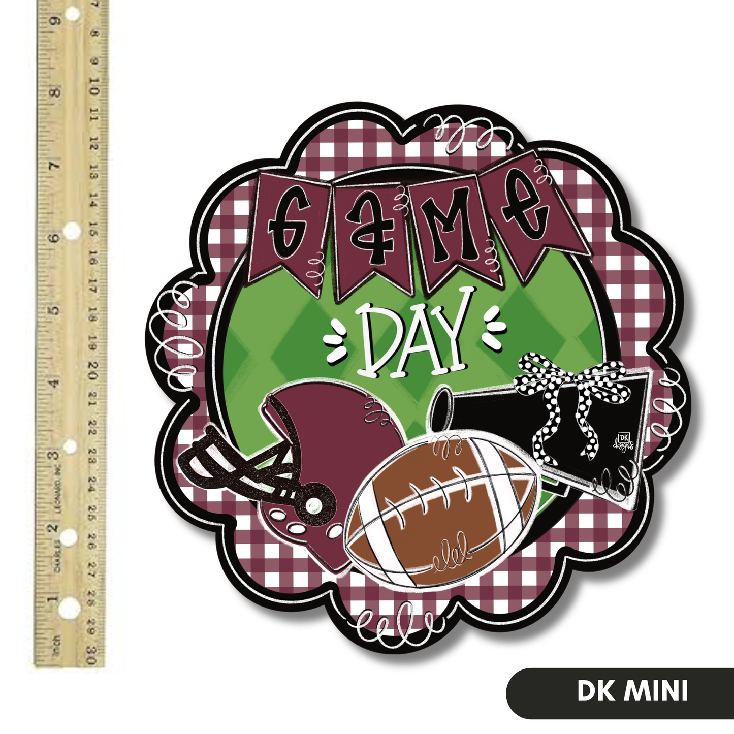 Maroon and Black Game Day Mini