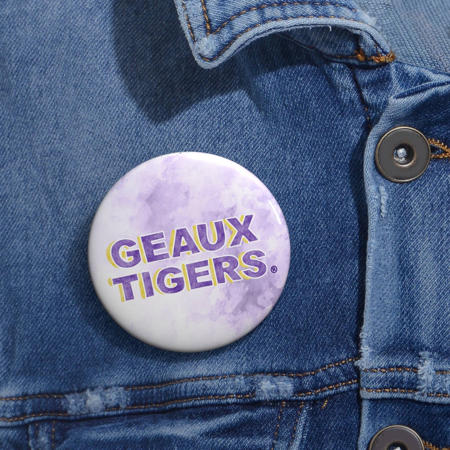 LSU "Geaux Tigers" Game Day Button