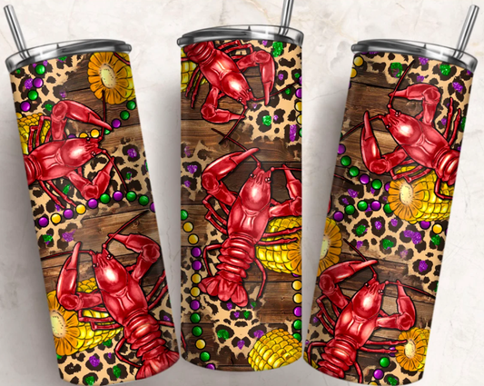 Mardi Gras Crawfish Tumbler 20oz