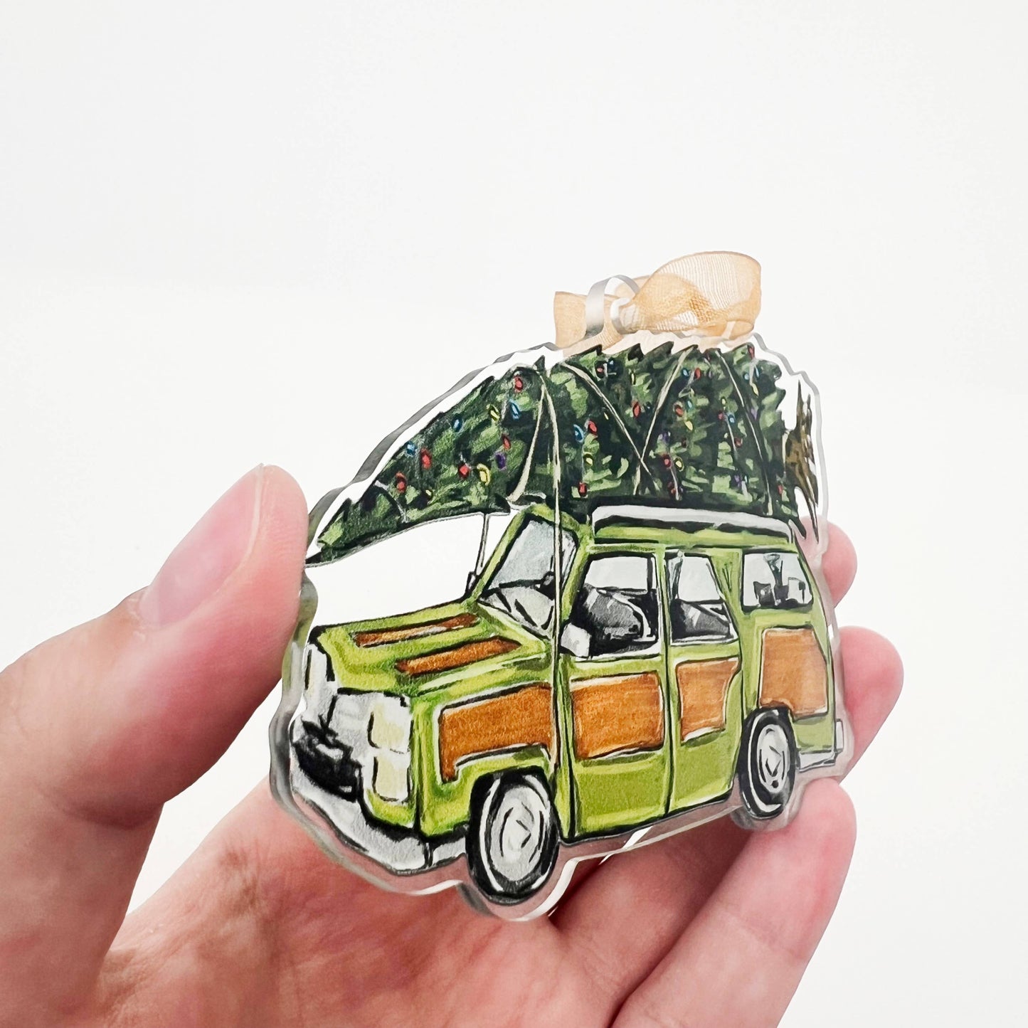 Christmas Tree Station Wagon Vacation Ornament