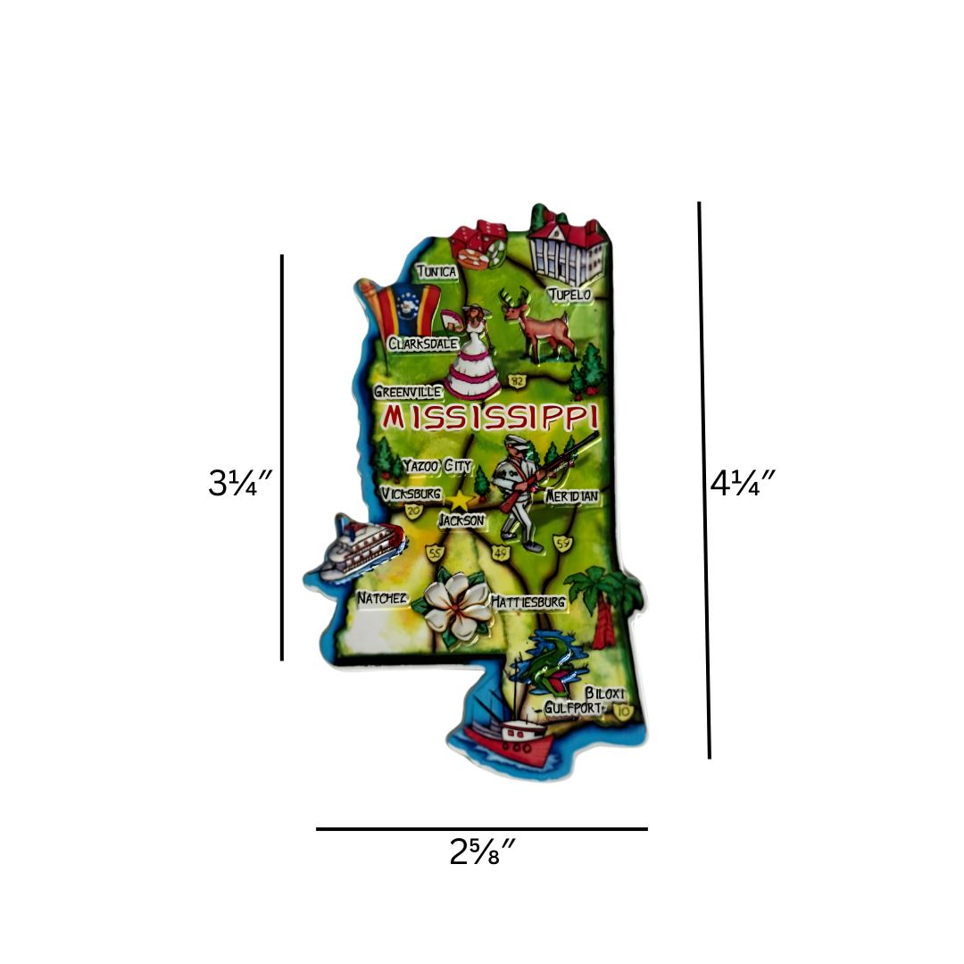 Mississippi 3D Magnet