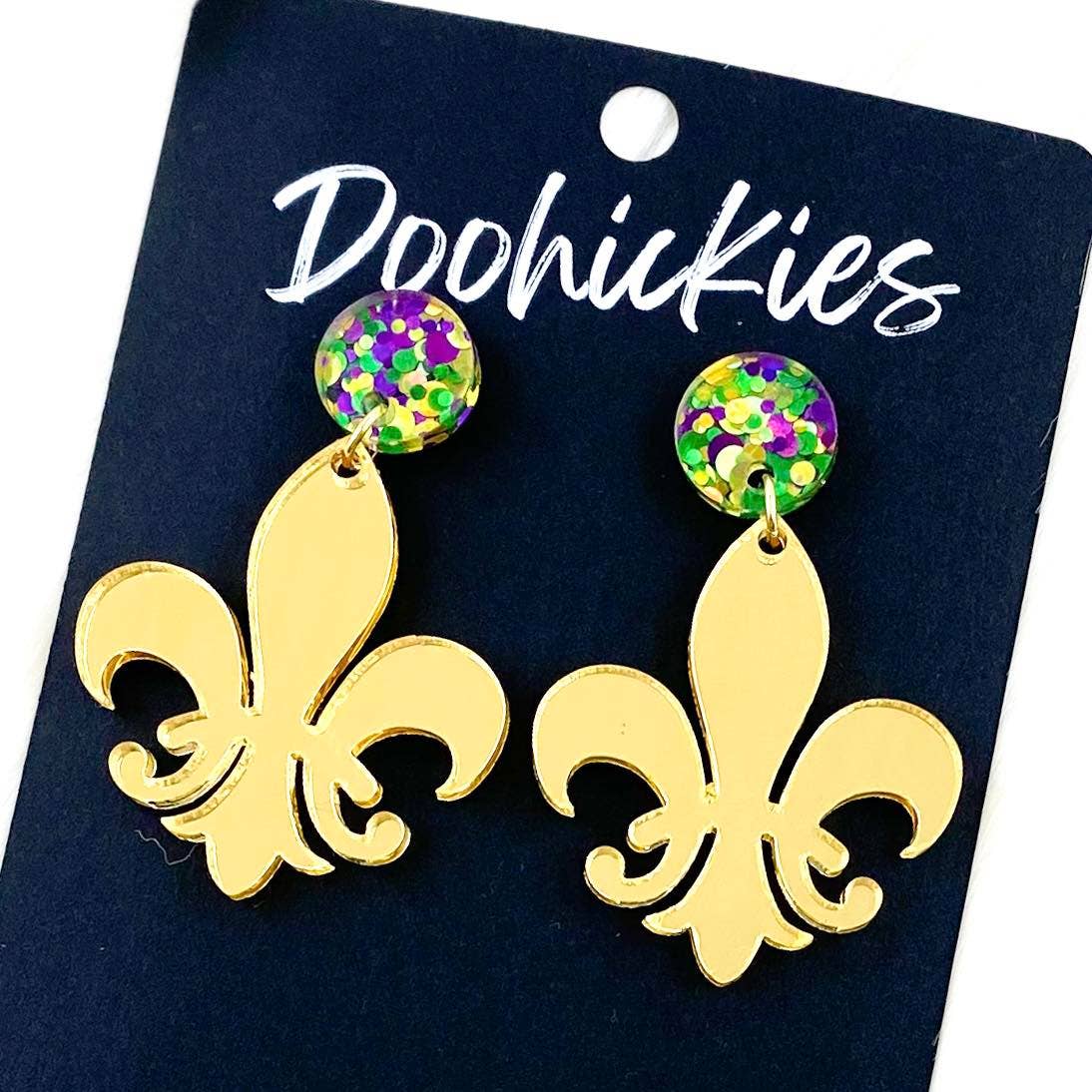 Fleur de Lis Dangle Earrings