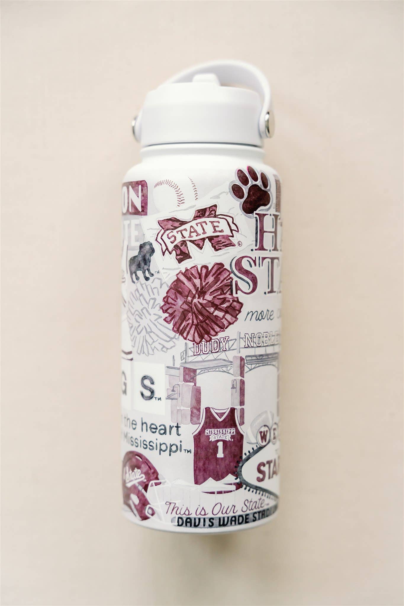 Mississippi State 32 oz Insulated Water Bottle