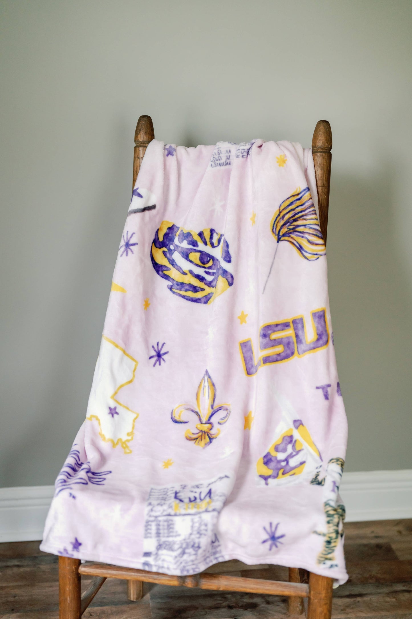 LSU Flannel Fleece Blanket