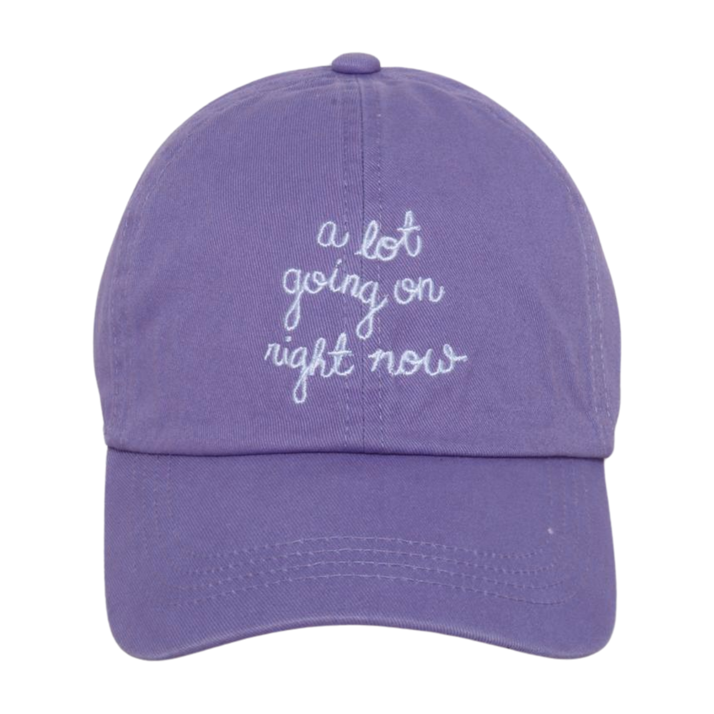 A LOT GOING ON RIGHT NOW embroidered hat