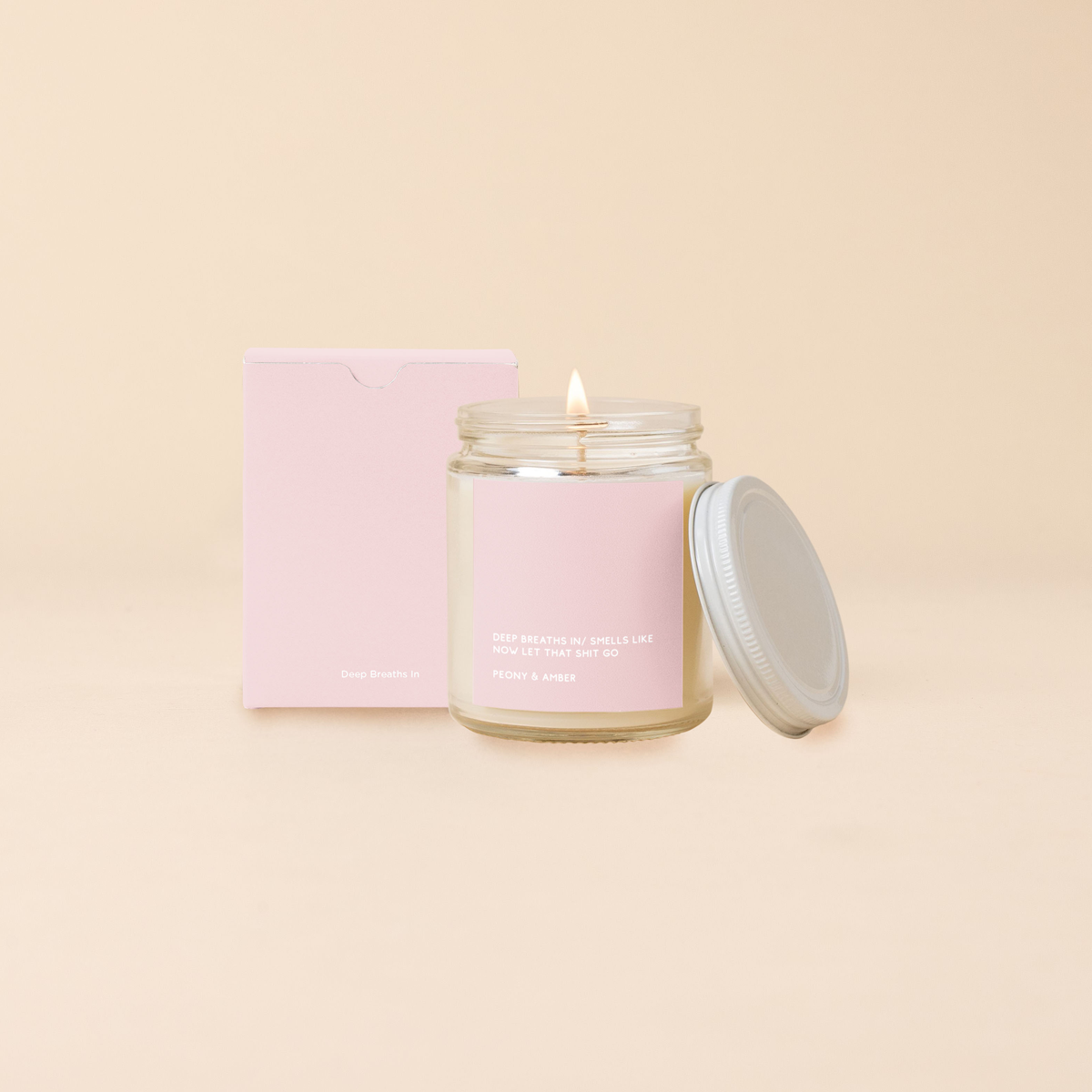 Deep Breaths In candle jar w/lid