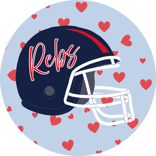 Rebs Helmet Game Day Button