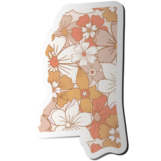Mississippi Colorful Floral Pattern Sticker 5"