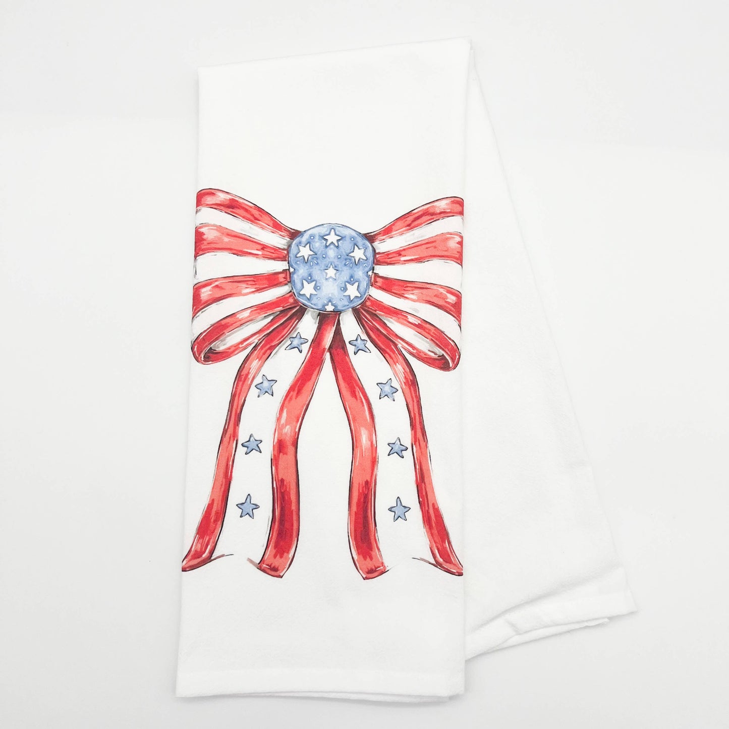 Patriotic Bow Tea Towel