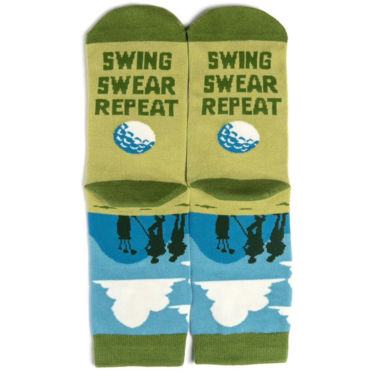 Swing Swear Repeat Funny Golf Socks for Men
