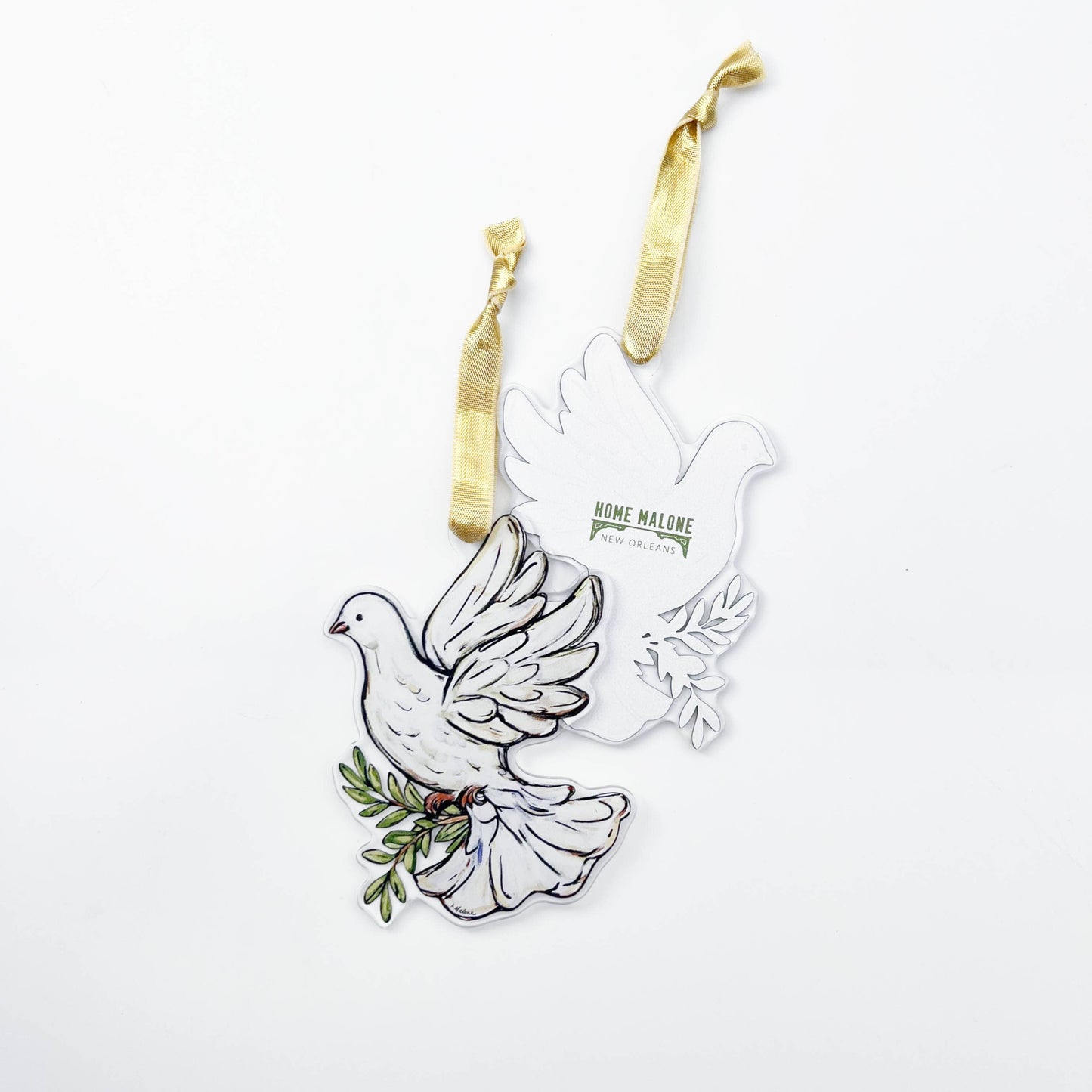 Acrylic White Christmas Dove Ornament