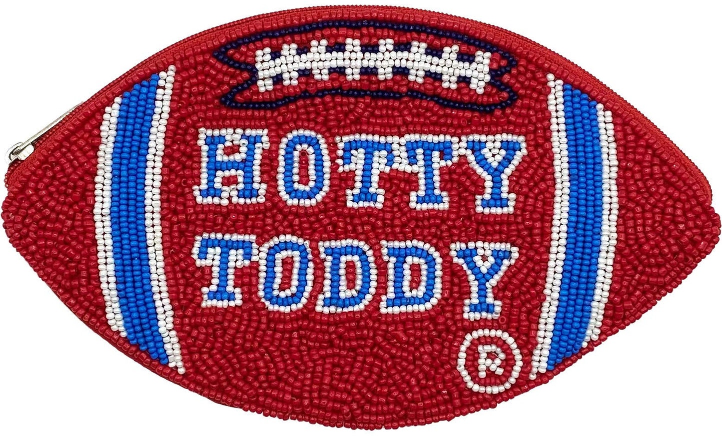 HOTTY TODDY FOOTBAL BEADED POUCH