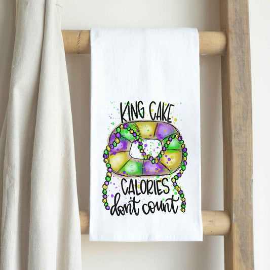 King Cake Calories tea towel