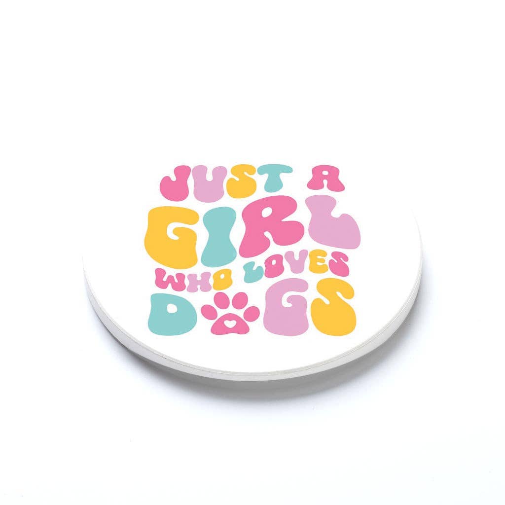 Car Coaster-Just A Girl Who Loves Dogs
