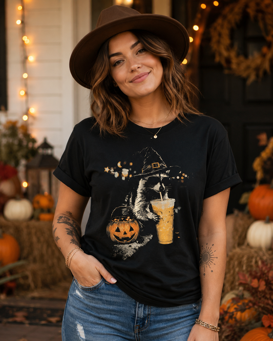 Halloween Raccoon Graphic Tee