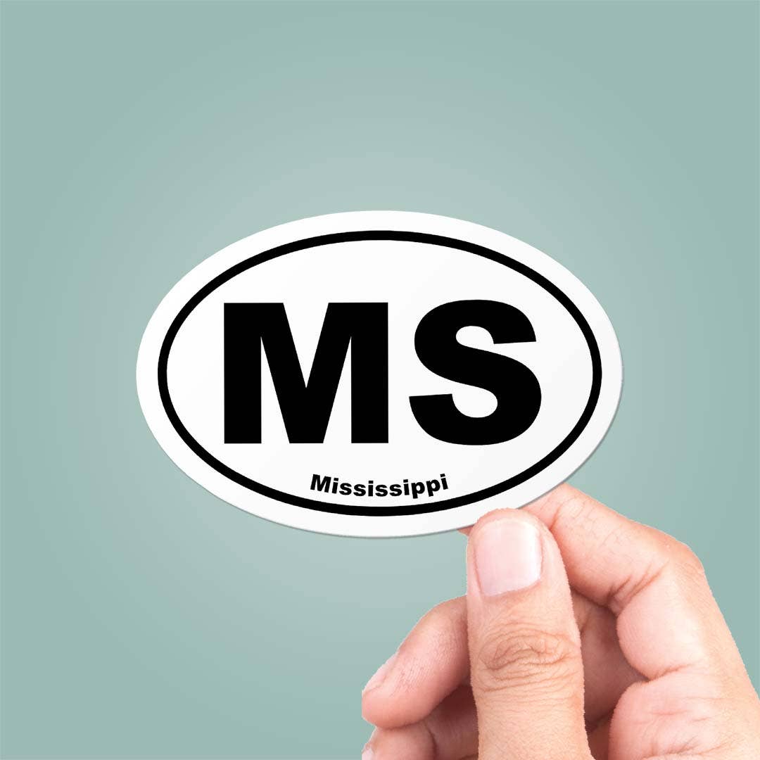Mississippi Oval Sticker 5"