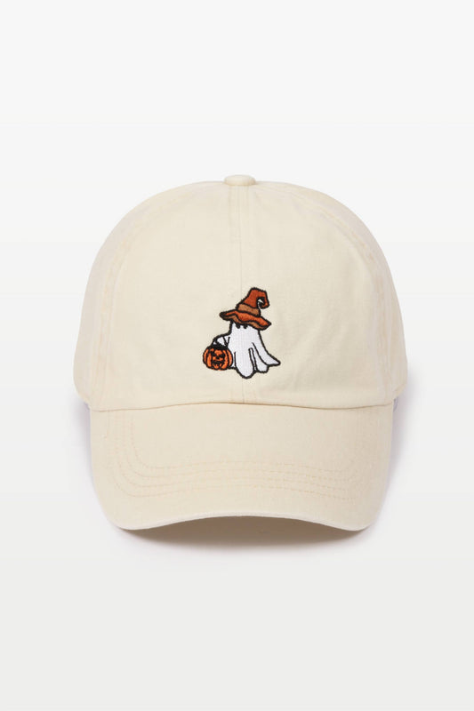 Halloween Ghost & Pumpkin Baseball Cap