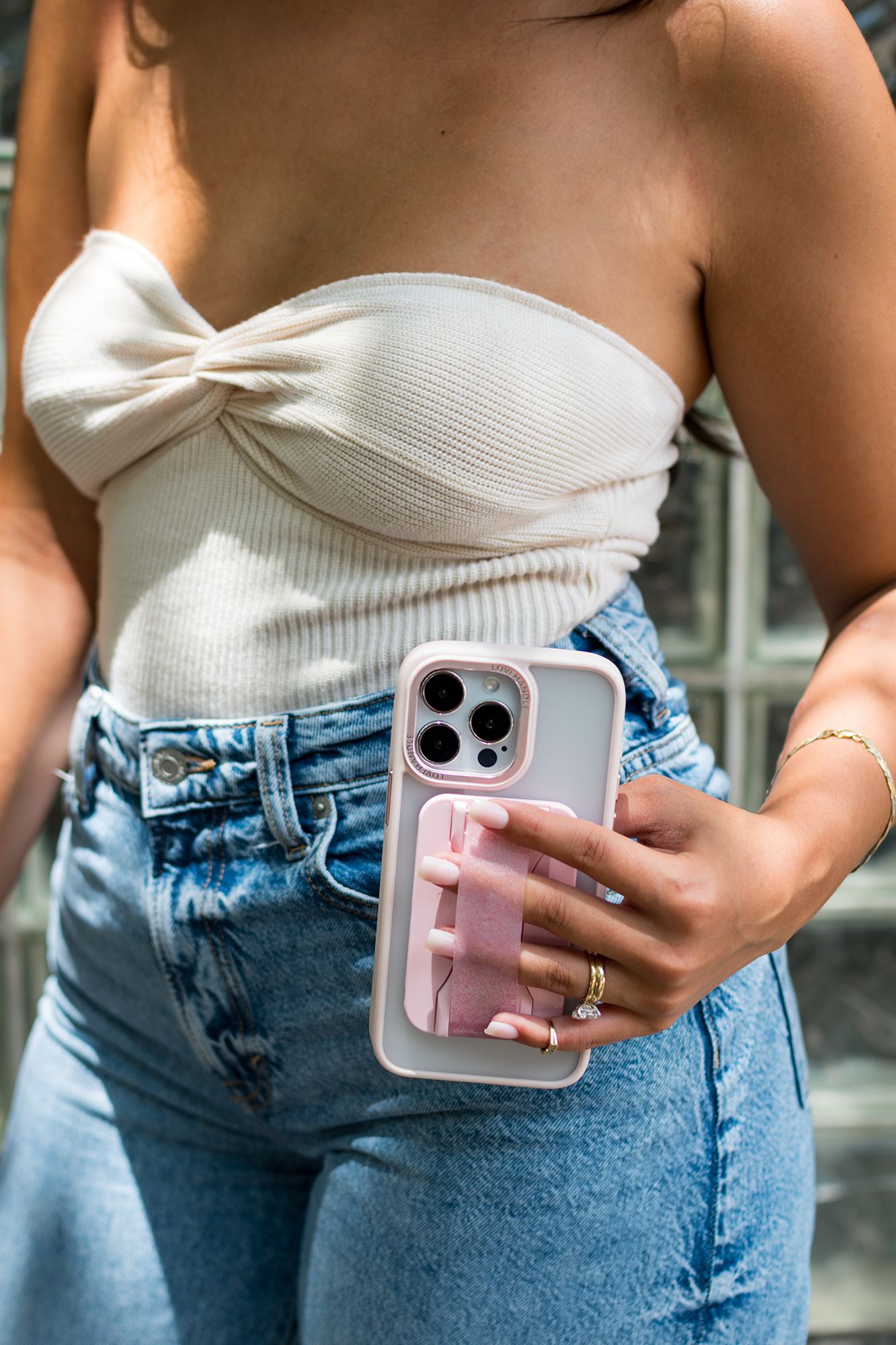 LoveHandle PRO for MagSafe - Pink Diamond Glitter
