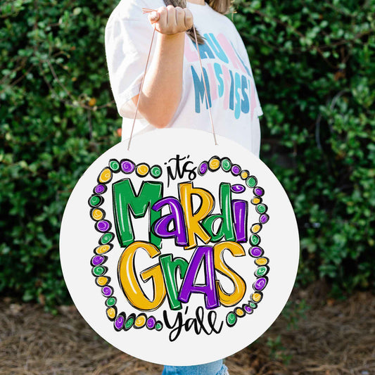 It's Mardi Gras Ya'll Door Hanger