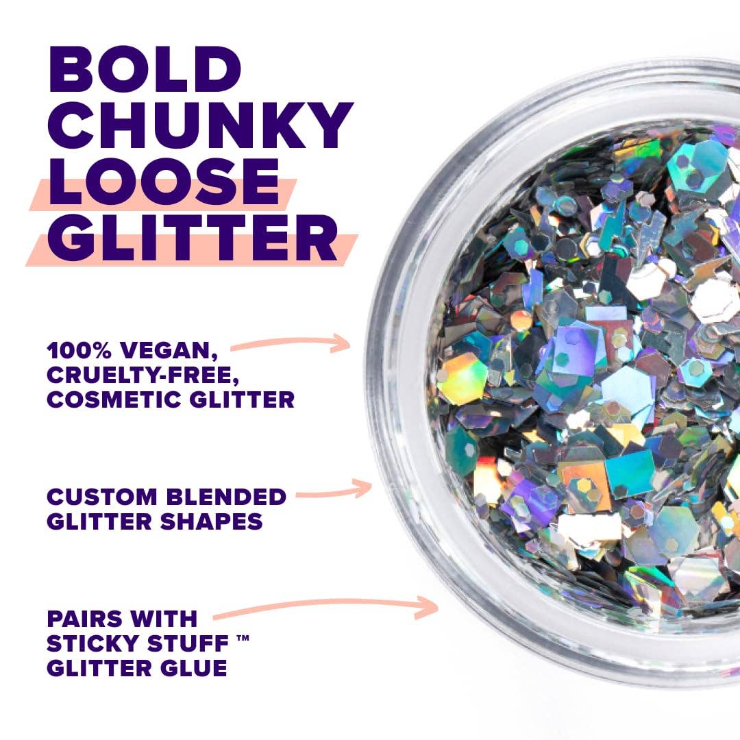 Silver-Lunar | Chunky Glitter