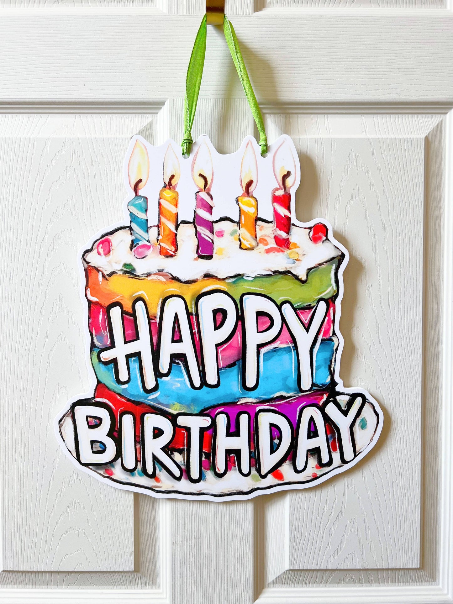 Happy Birthday Cake Door Hanger