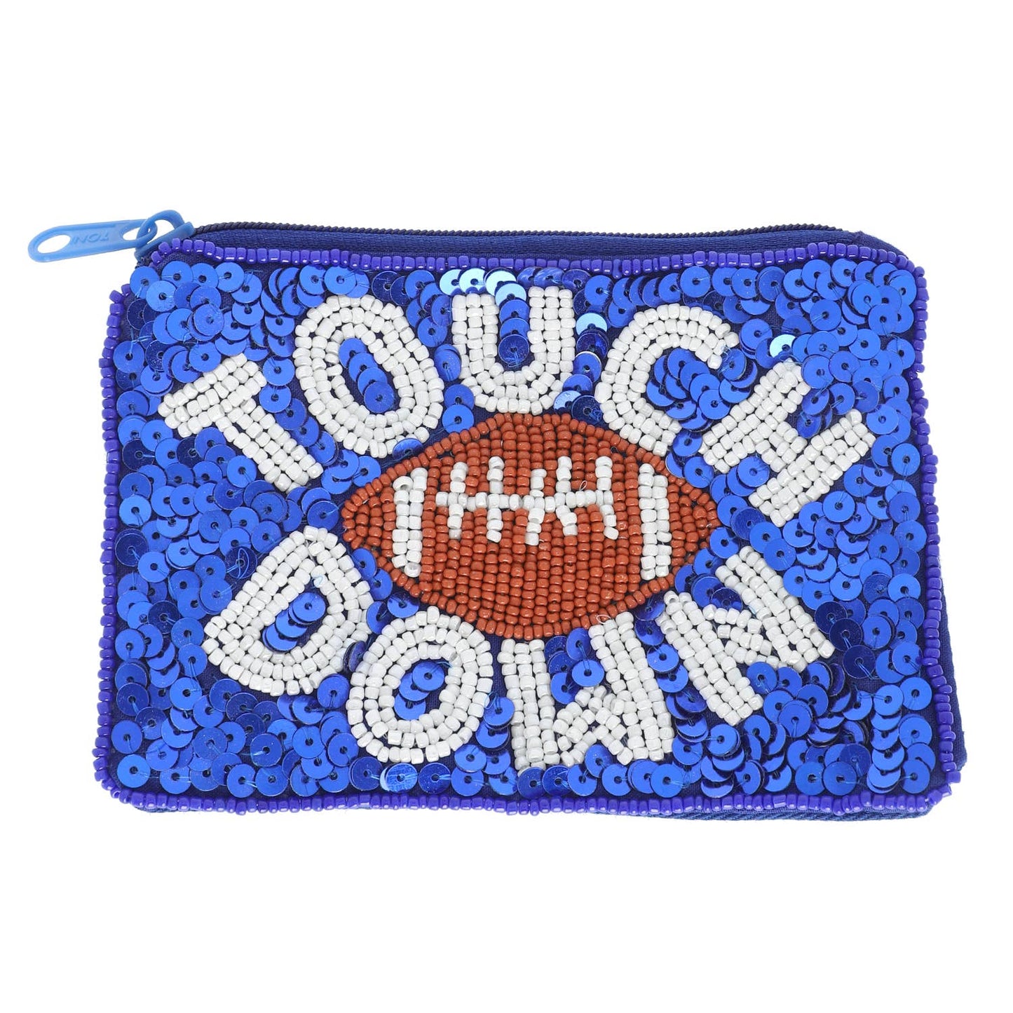 Football beaded Sequin Coin Bag