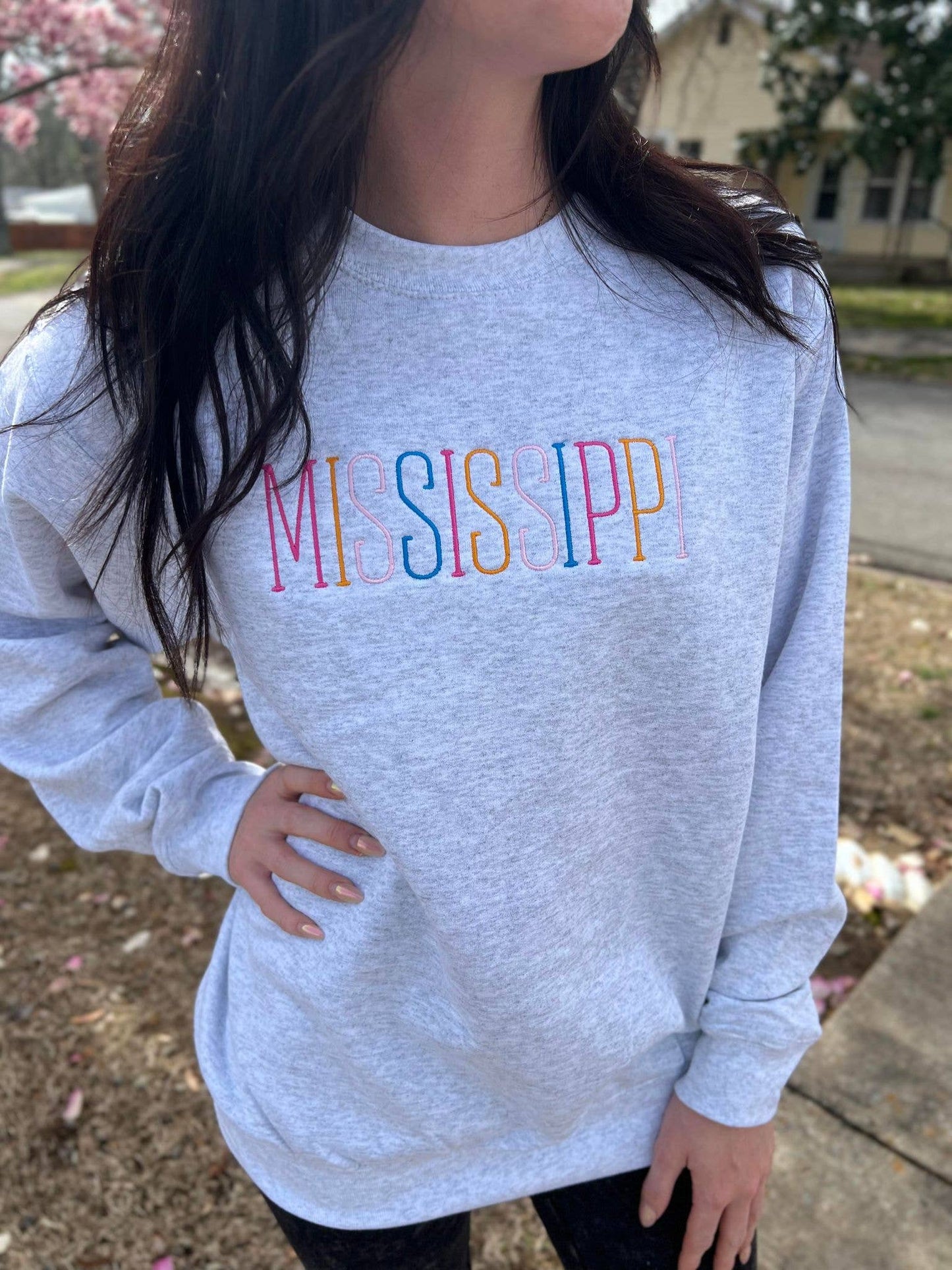 Mississippi Thin Embroidered Sweatshirt